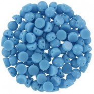 Czech 2-hole Cabochon beads 6mm Turquoise